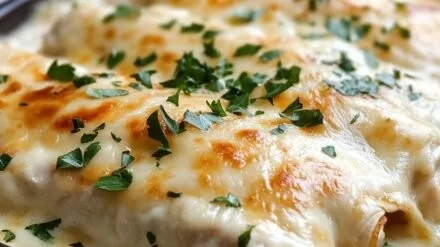Creamy White Chicken Enchiladas