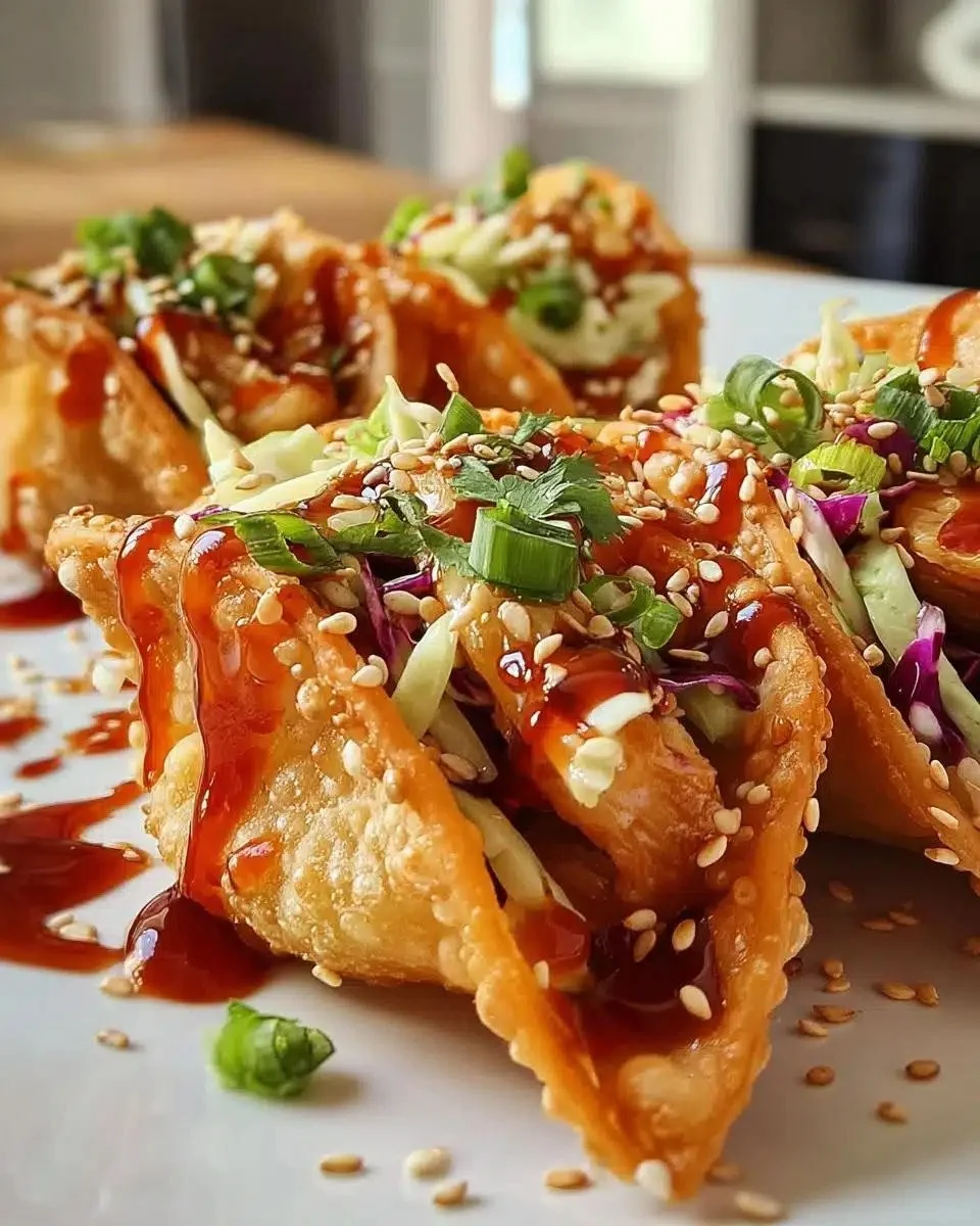 Crispy Chicken Wonton Tacos