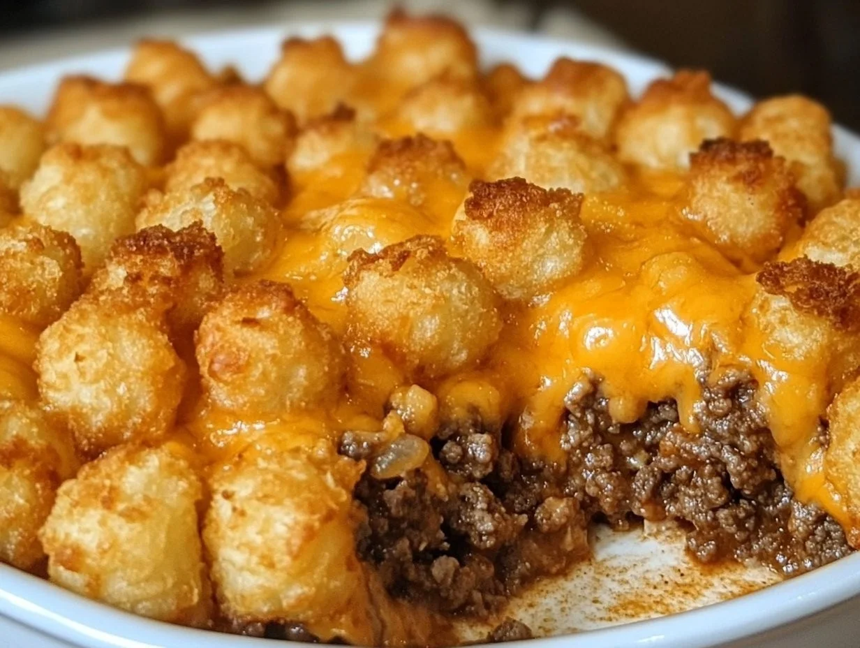 Tater Tot Casserole with Ground Beef