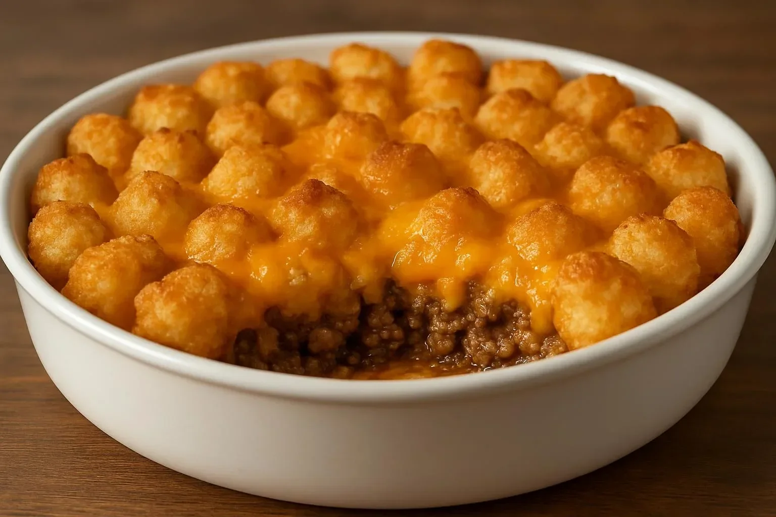 Tater Tot Casserole with Ground Beef